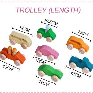 Slimline Montessori Wooden Toy Cars